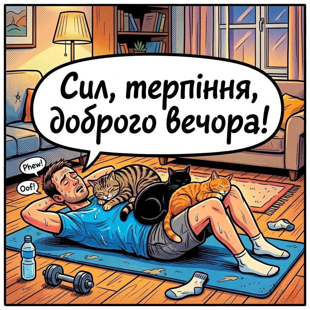 Доброго вечора українською мовою: смішні картинки та прикольні побажання для гарного настрою