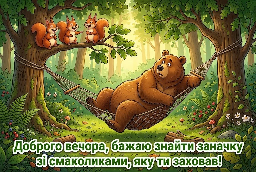 Доброго вечора українською мовою: смішні картинки та прикольні побажання для гарного настрою