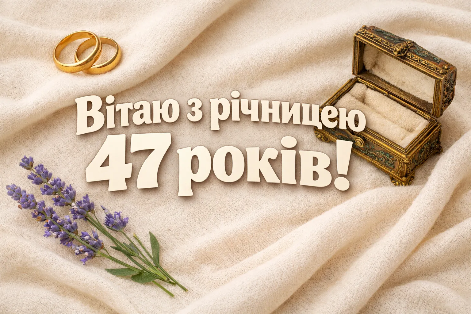 47 років шлюбу: підбірка зворушливих привітань з кашеміровою річницею