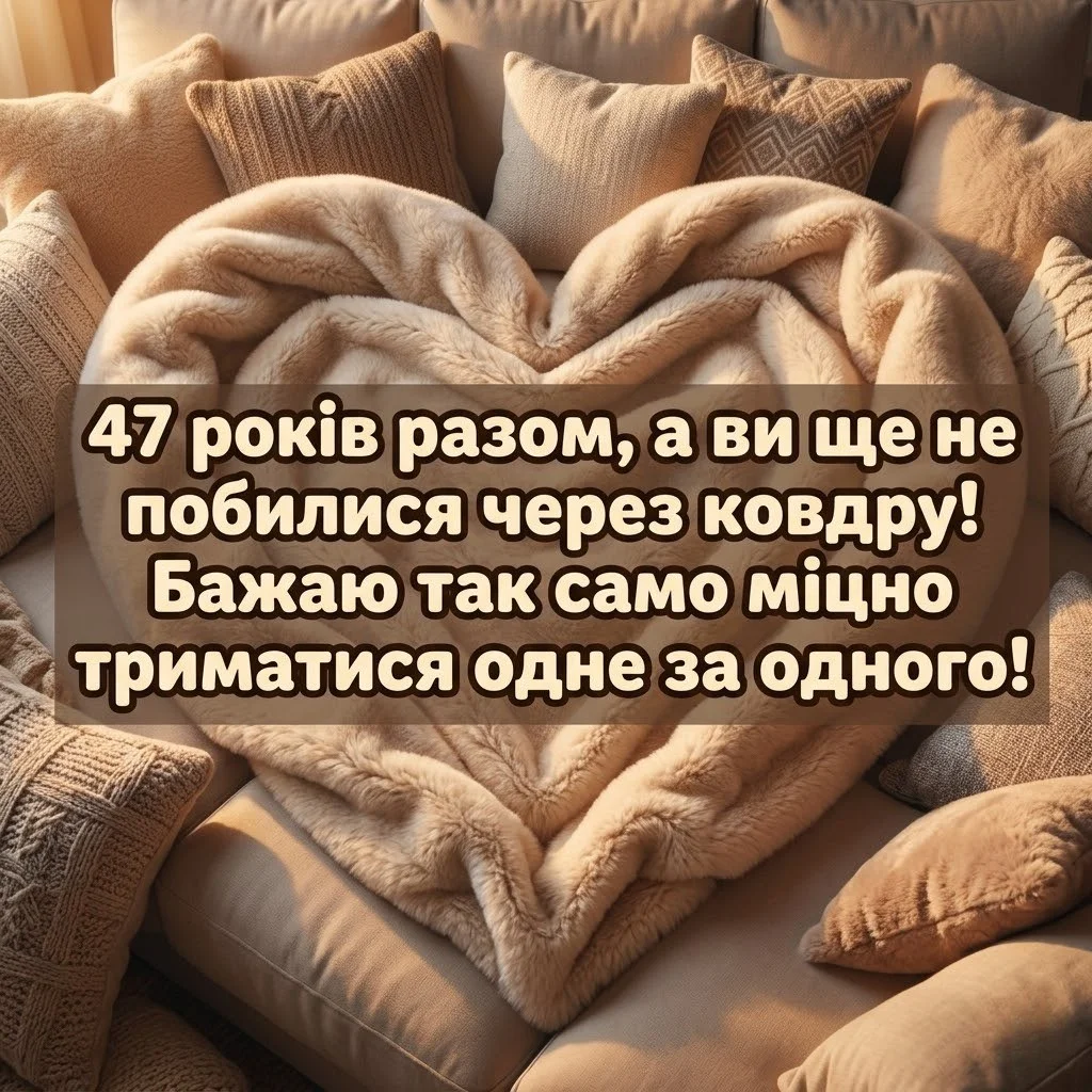 47 років шлюбу: підбірка зворушливих привітань з кашеміровою річницею