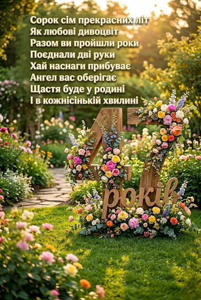 47 років шлюбу: підбірка зворушливих привітань з кашеміровою річницею