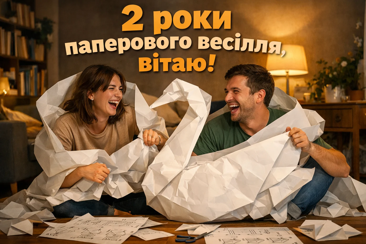 2 роки подружнього життя: зворушливі слова на паперове весілля