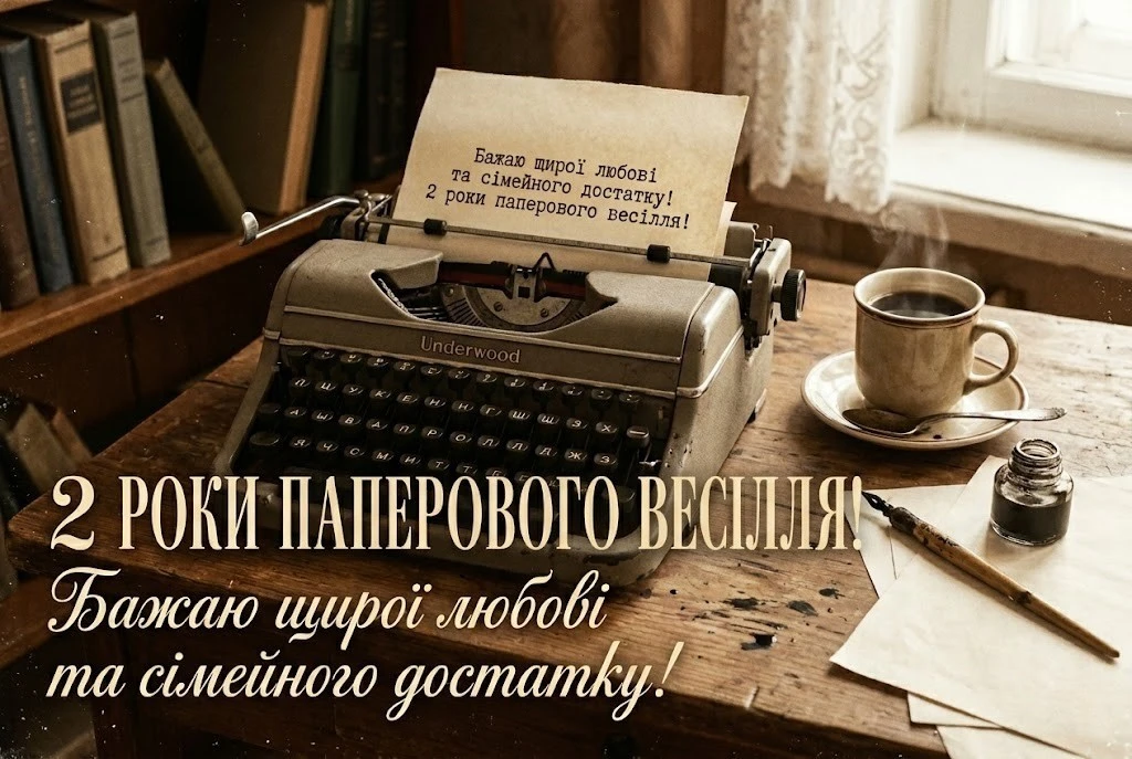 2 роки подружнього життя: зворушливі слова на паперове весілля