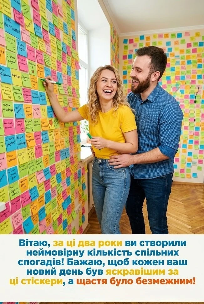 2 роки подружнього життя: зворушливі слова на паперове весілля