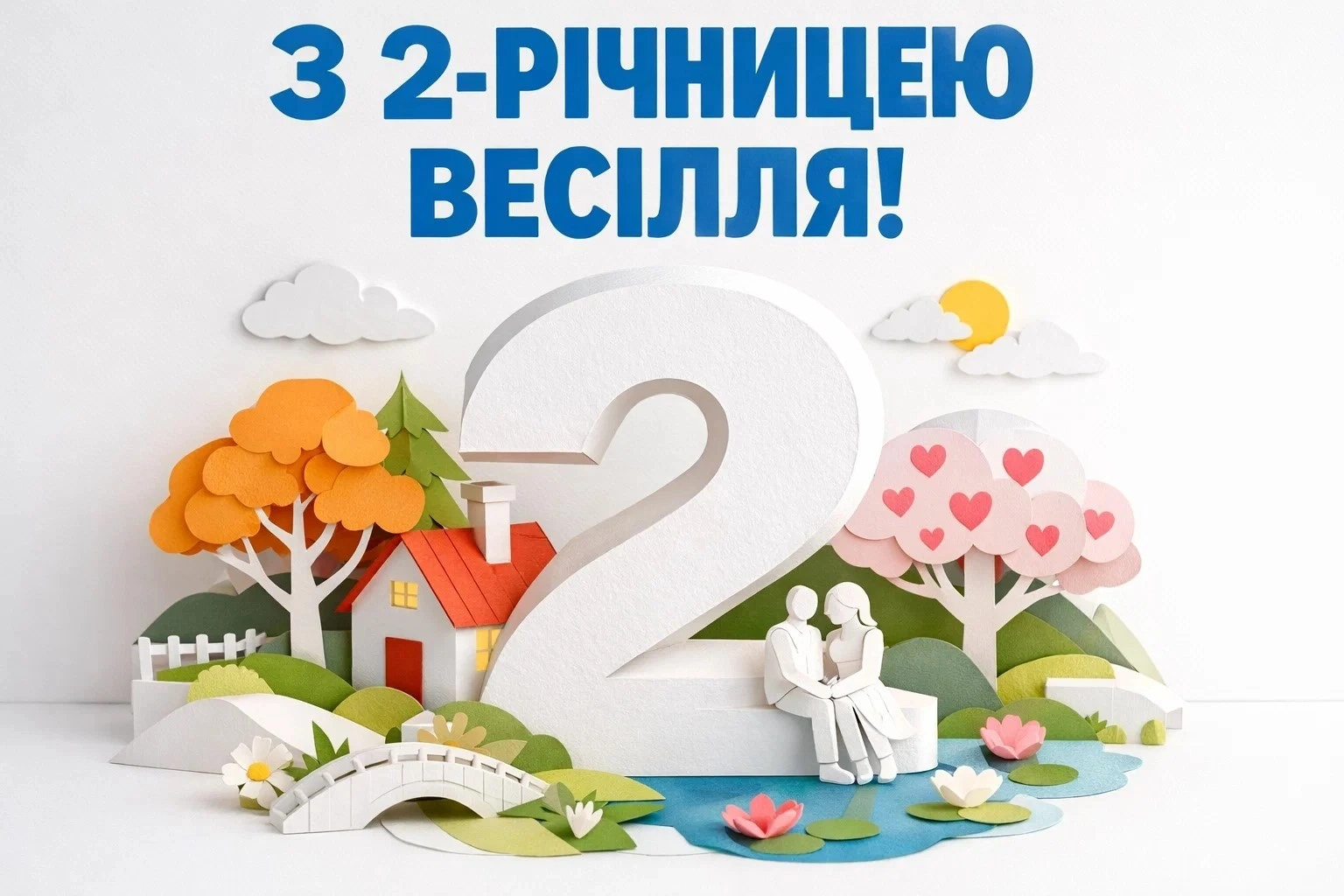 2 роки подружнього життя: зворушливі слова на паперове весілля