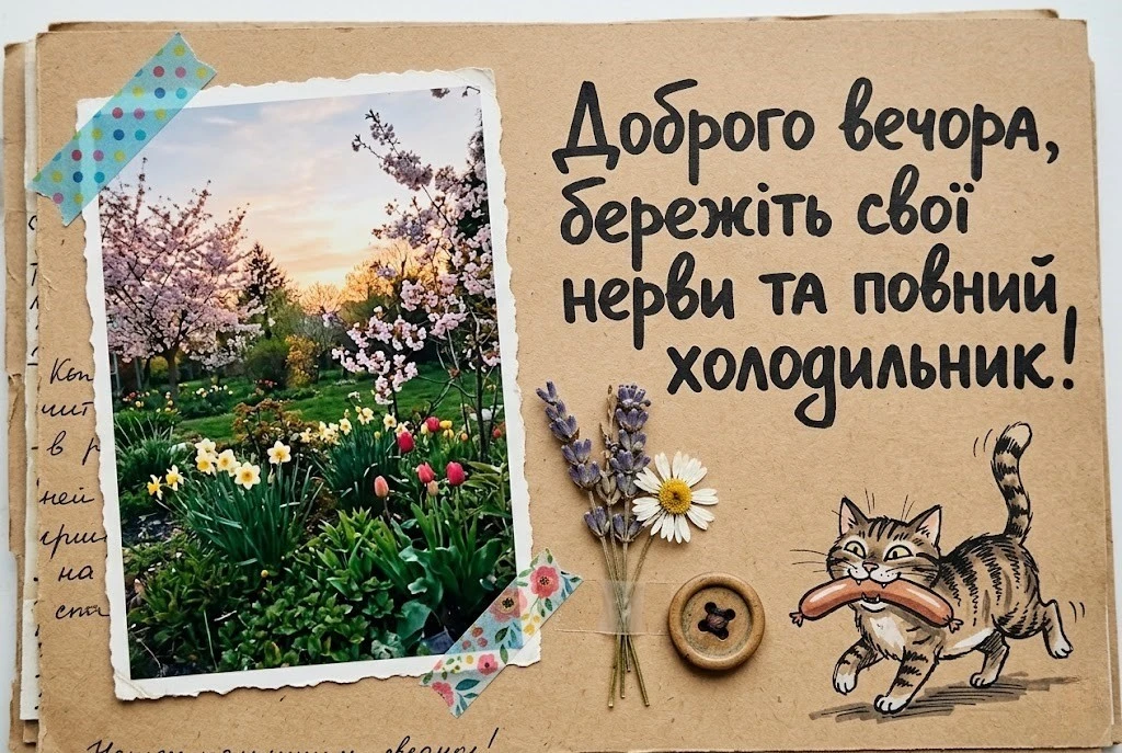 Доброго вечора: весняні картинки, прикольні побажання та порція гарного настрою