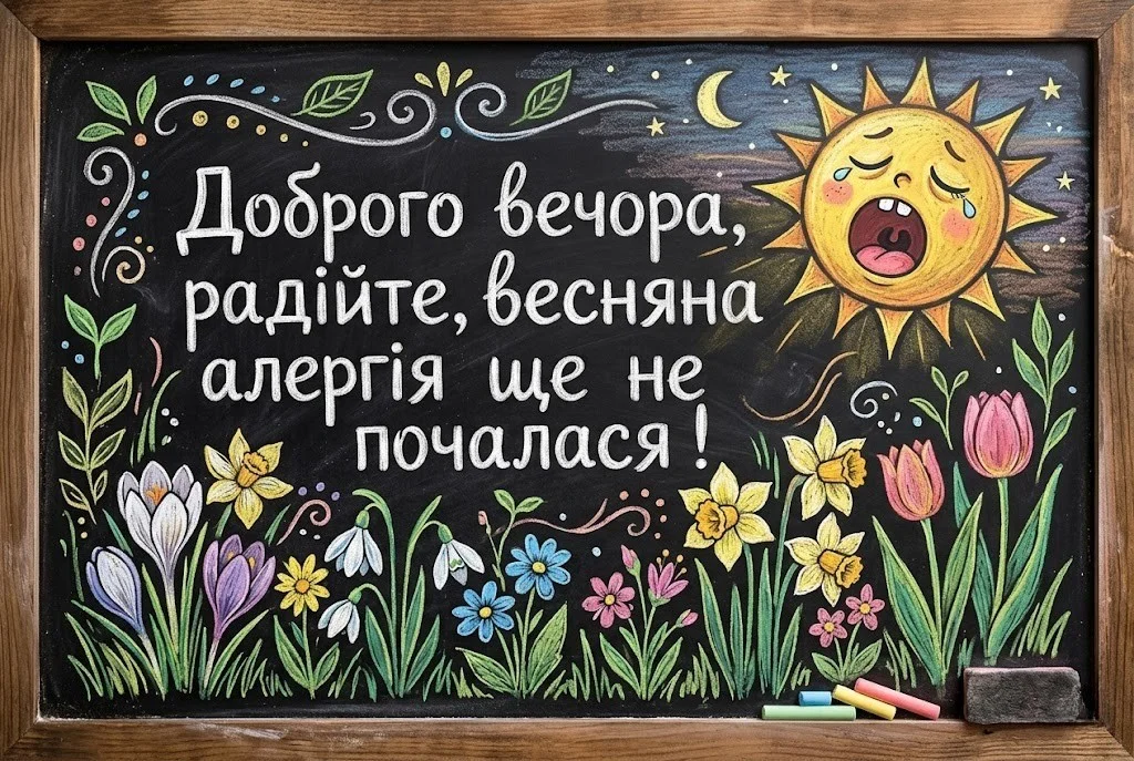 Доброго вечора: весняні картинки, прикольні побажання та порція гарного настрою