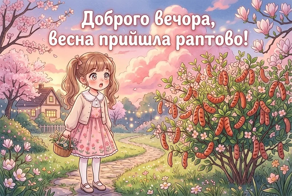 Доброго вечора: весняні картинки, прикольні побажання та порція гарного настрою