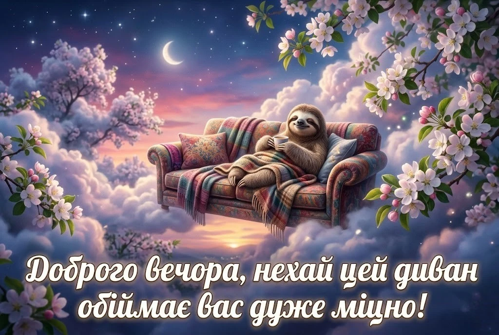 Доброго вечора: весняні картинки, прикольні побажання та порція гарного настрою