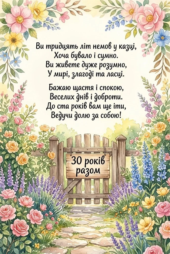 Перлове весілля: зворушливі привітання з 30-річчям спільного життя