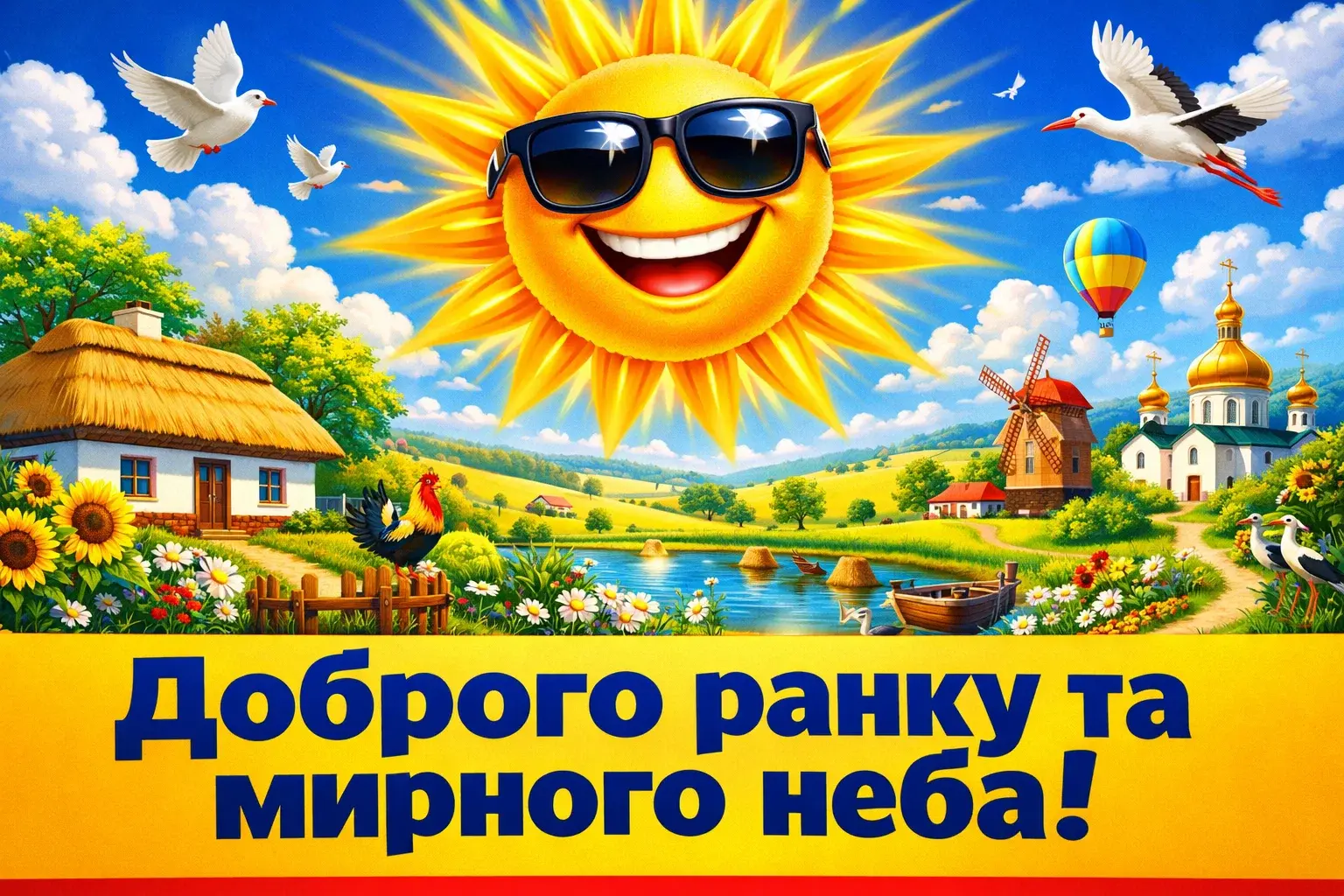 Доброго ранку та мирного неба: душевні картинки та листівки «Ми з України»