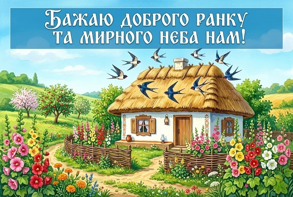 Доброго ранку та мирного неба: душевні картинки та листівки «Ми з України»