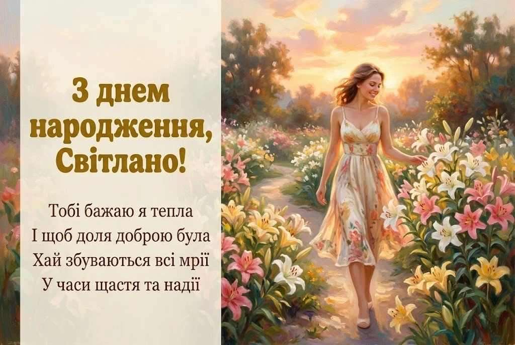 Найкращі привітання для Світлани з днем народження: вірші, проза та щирі слова