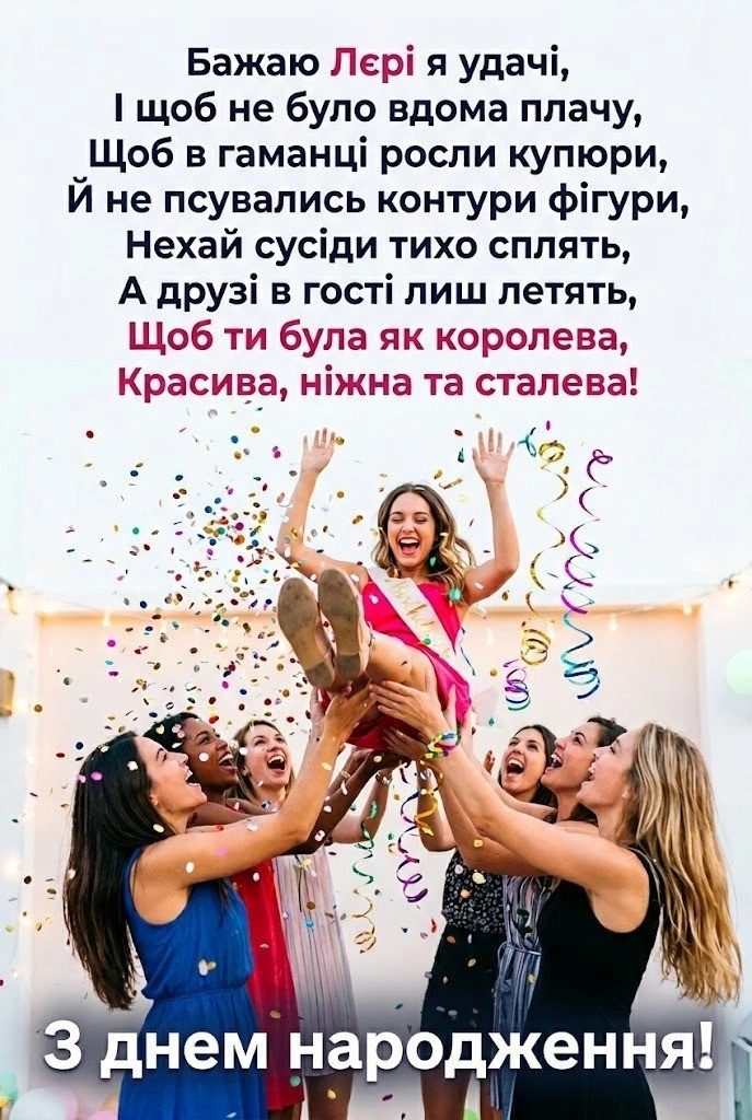 Оригінальні та зворушливі вітання з днем народження для Лєри