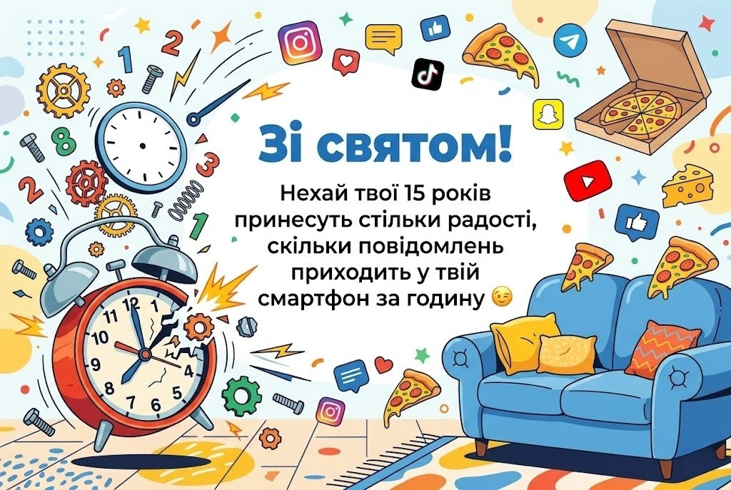 Зворушливі привітання онуку з 15-м днем народження від усієї родини
