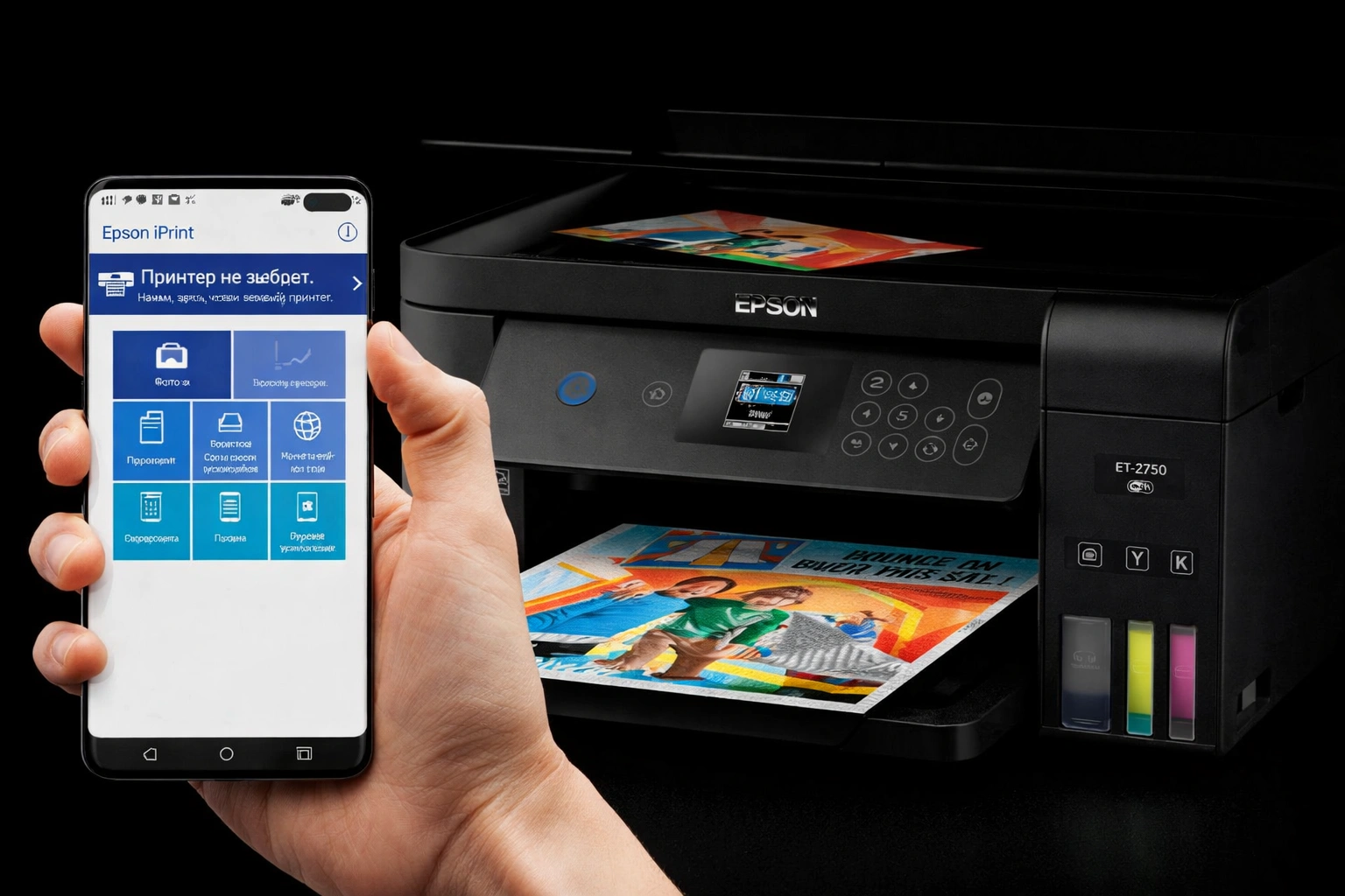Як роздрукувати з телефона на принтер Epson через офіційні додатки та хмару