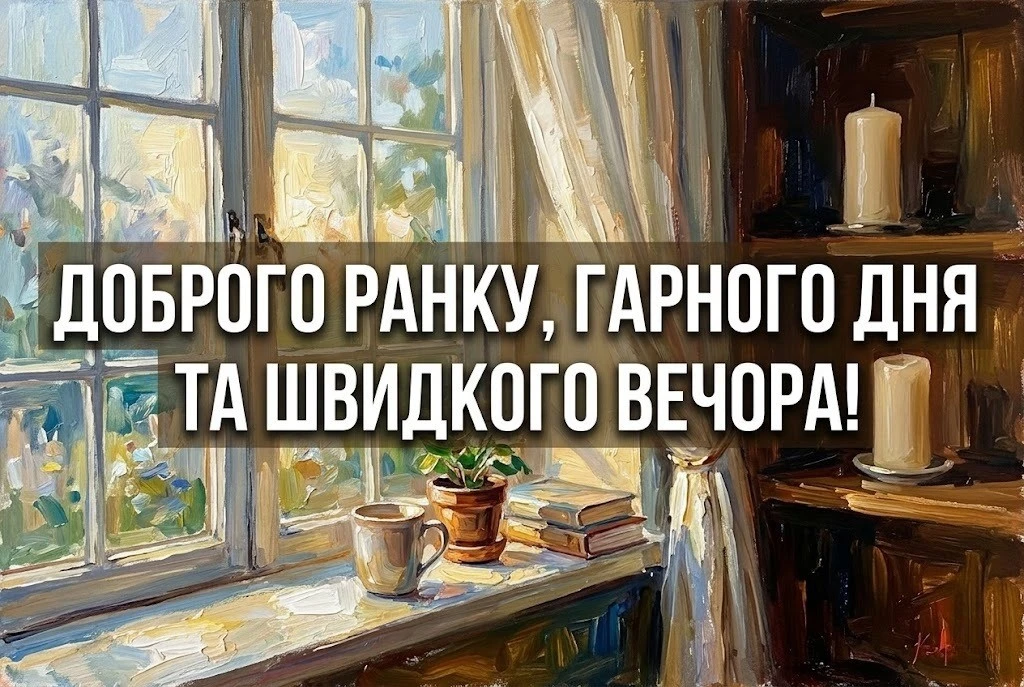Доброго ранку: сучасні картинки в очікуванні вечірнього відпочинку для гарного настрою