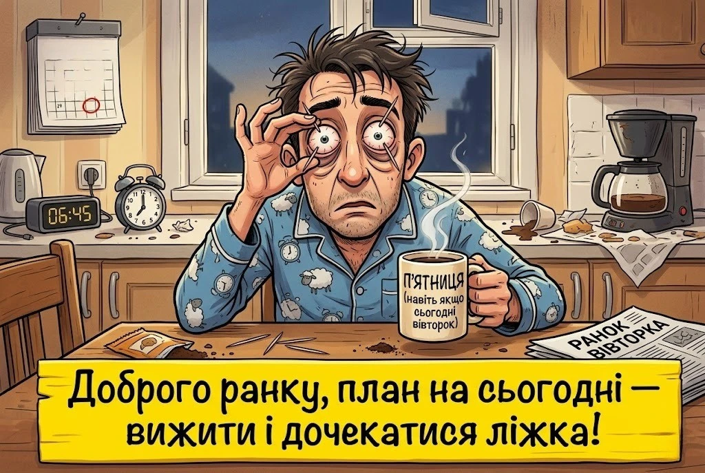 Доброго ранку: сучасні картинки в очікуванні вечірнього відпочинку для гарного настрою