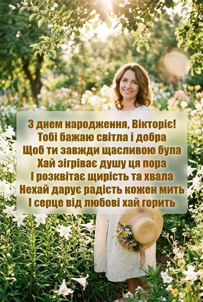 Найкращі привітання з днем народження для Вікторії: вірші, проза та щирі слова