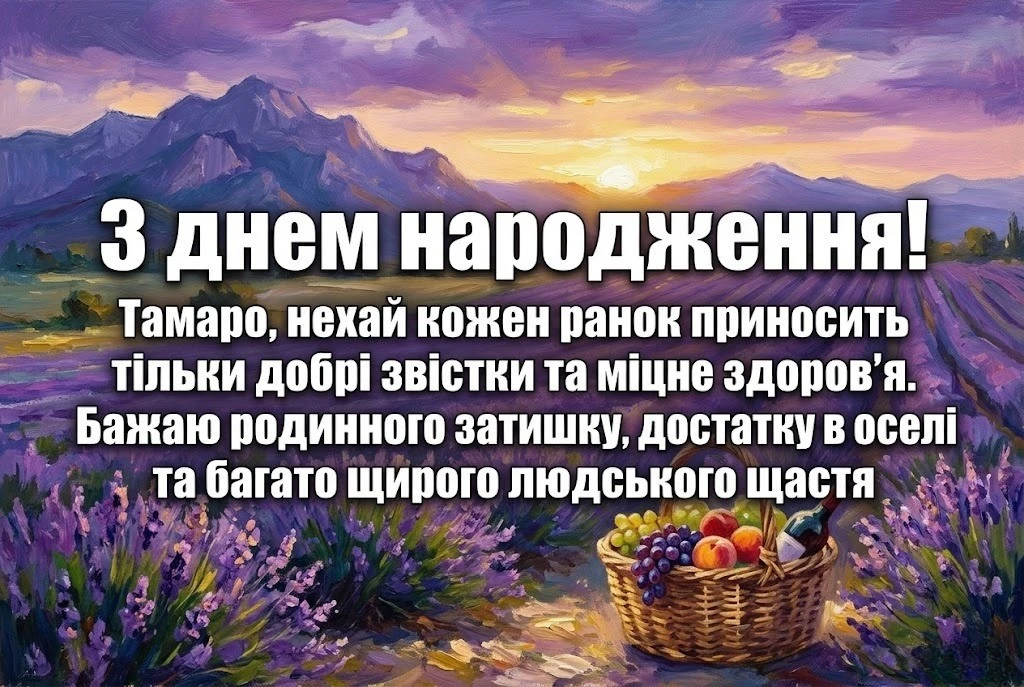 Найкращі привітання з днем народження для Тамари: щирі та душевні слова