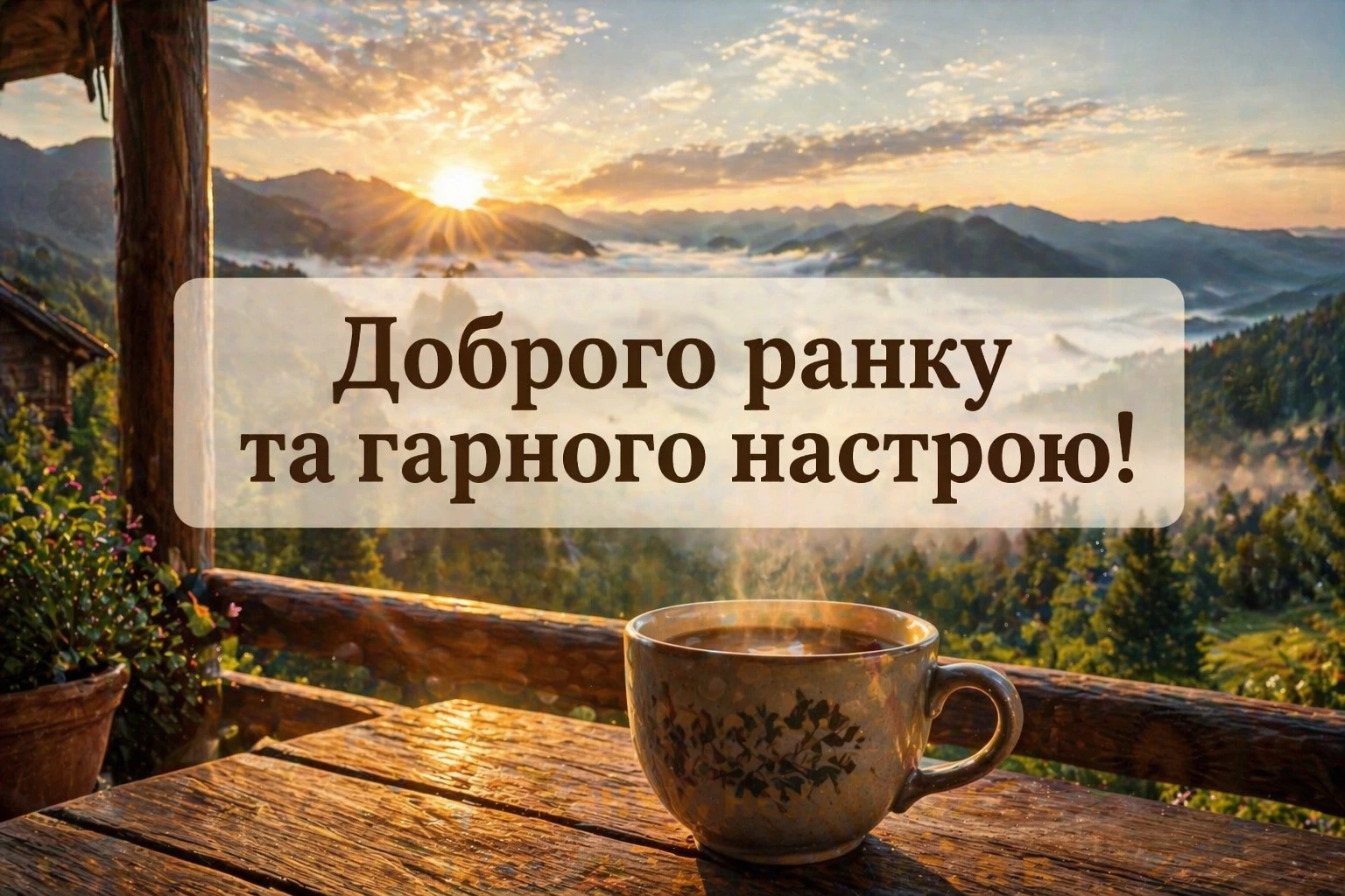 Доброго ранку: картинки для гарного настрою із сонячного Закарпаття