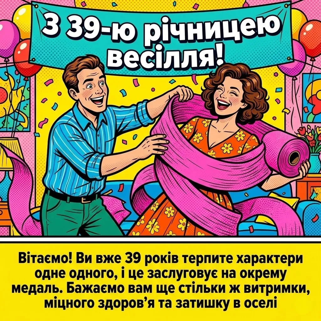 Привітання з 39 річницею весілля для батьків: найтепліші слова та вірші