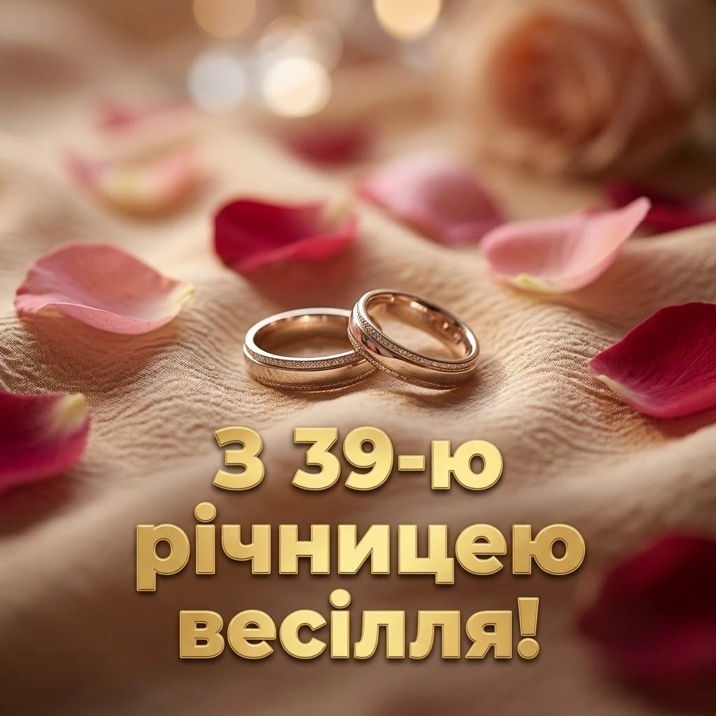 Привітання з 39 річницею весілля для батьків: найтепліші слова та вірші