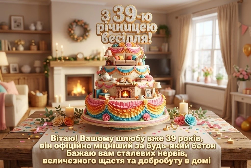 Привітання з 39 річницею весілля для батьків: найтепліші слова та вірші