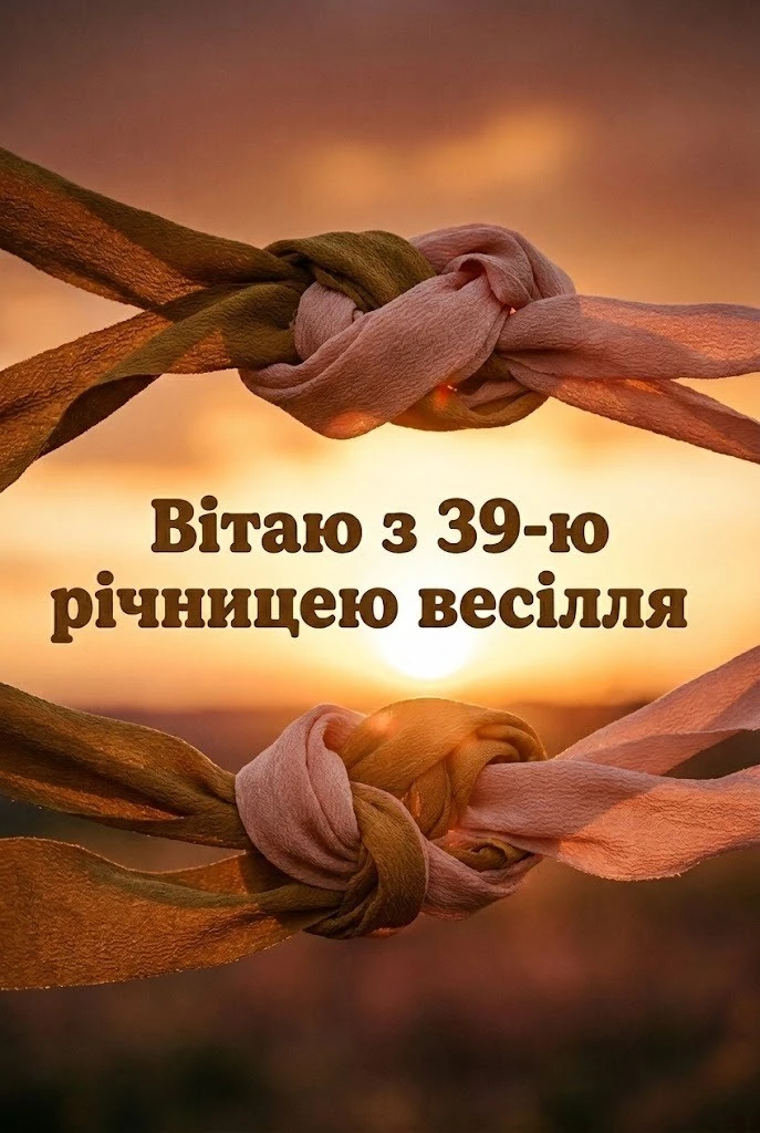 Привітання з 39 річницею весілля для батьків: найтепліші слова та вірші