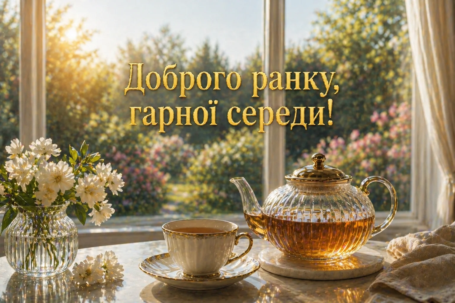 Доброго ранку, гарної середи: найтепліші побажання та яскраві листівки для гарного настрою