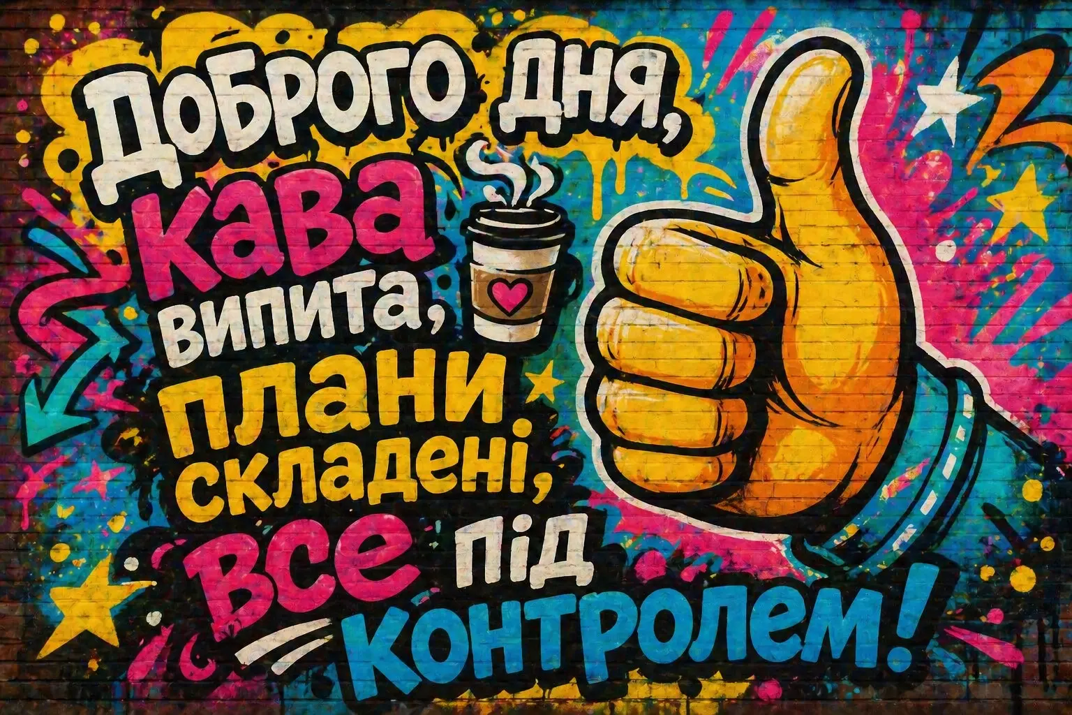 Доброго дня, все під контролем: душевні картинки та побажання для гарного настрою