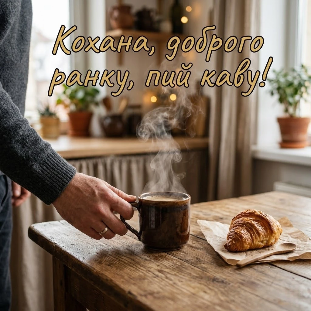Доброго ранку, кохана, пий каву і думай про мене: найкращі картинки та ніжні побажання