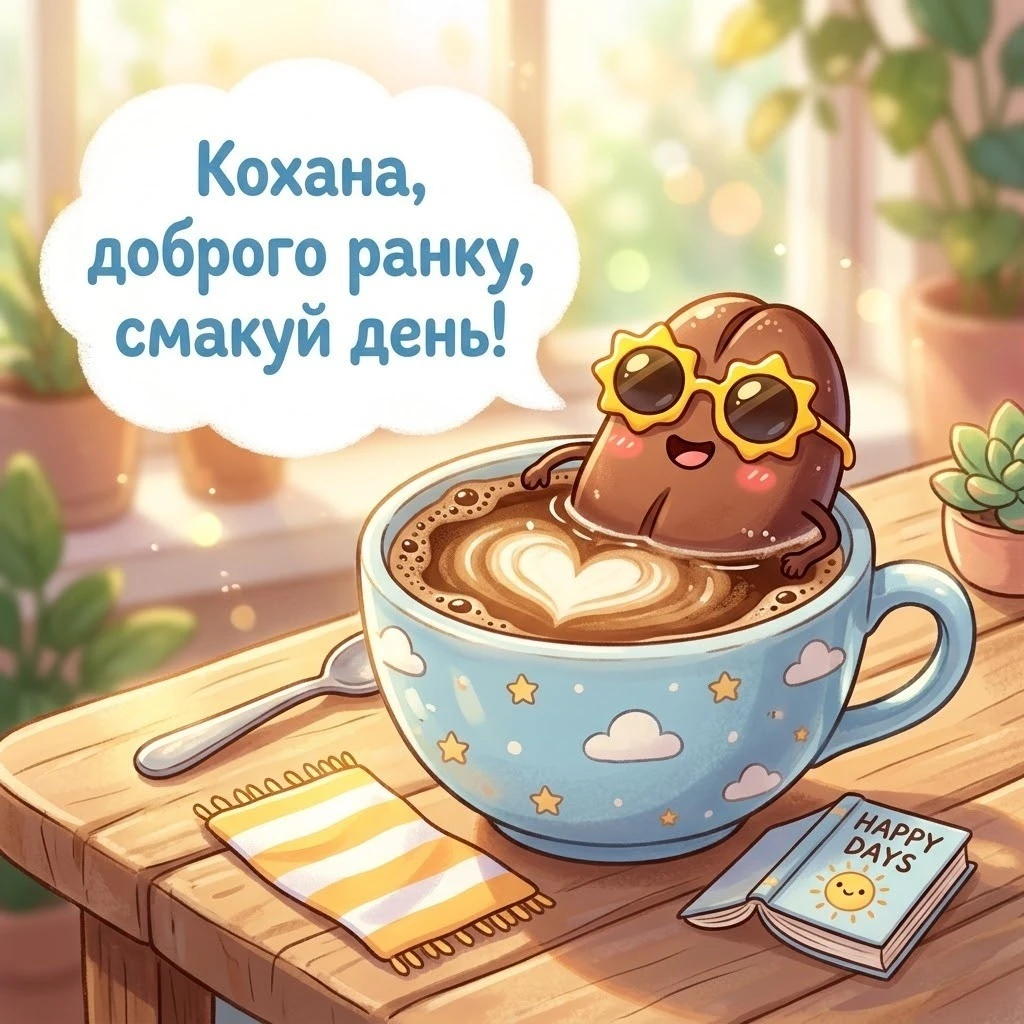 Доброго ранку, кохана, пий каву і думай про мене: найкращі картинки та ніжні побажання