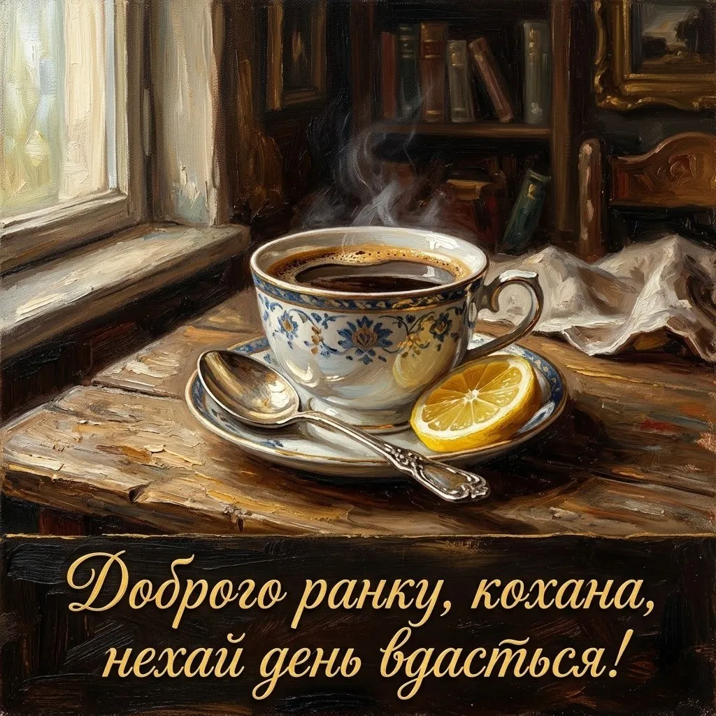 Доброго ранку, кохана, пий каву і думай про мене: найкращі картинки та ніжні побажання