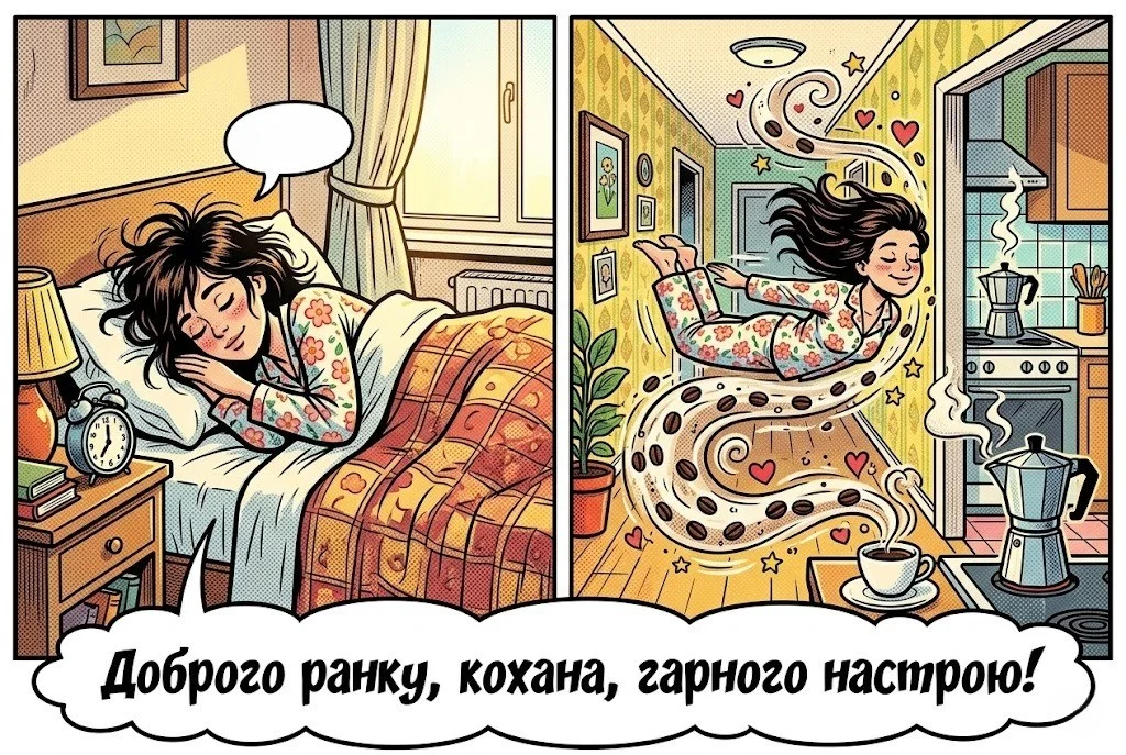 Доброго ранку, кохана, пий каву і думай про мене: найкращі картинки та ніжні побажання