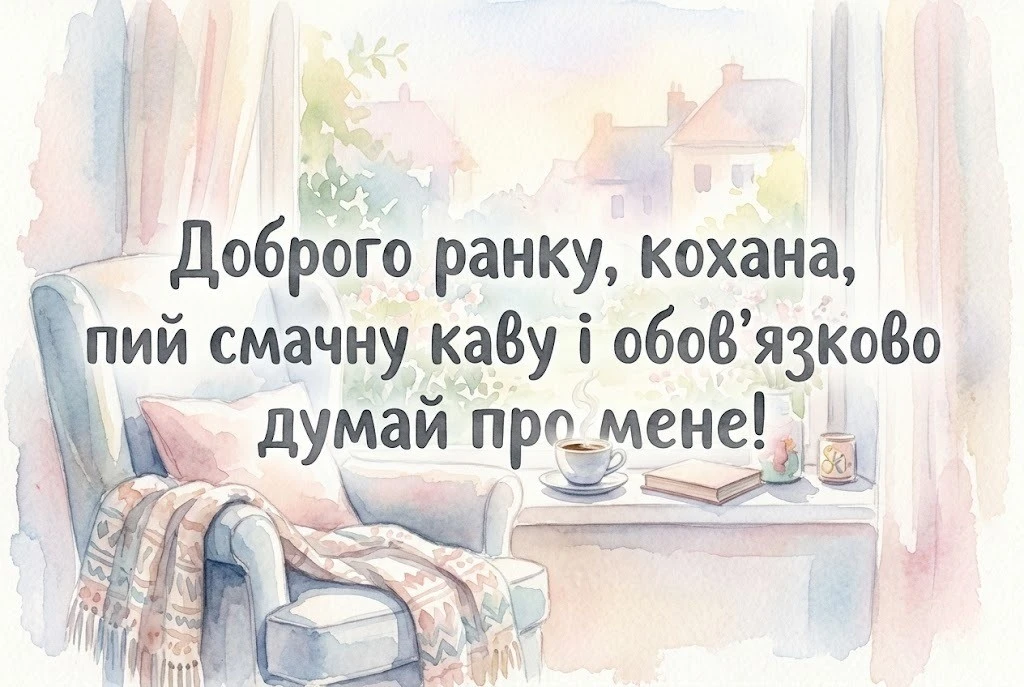 Доброго ранку, кохана, пий каву і думай про мене: найкращі картинки та ніжні побажання