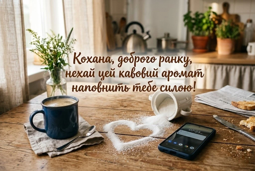 Доброго ранку, кохана, пий каву і думай про мене: найкращі картинки та ніжні побажання