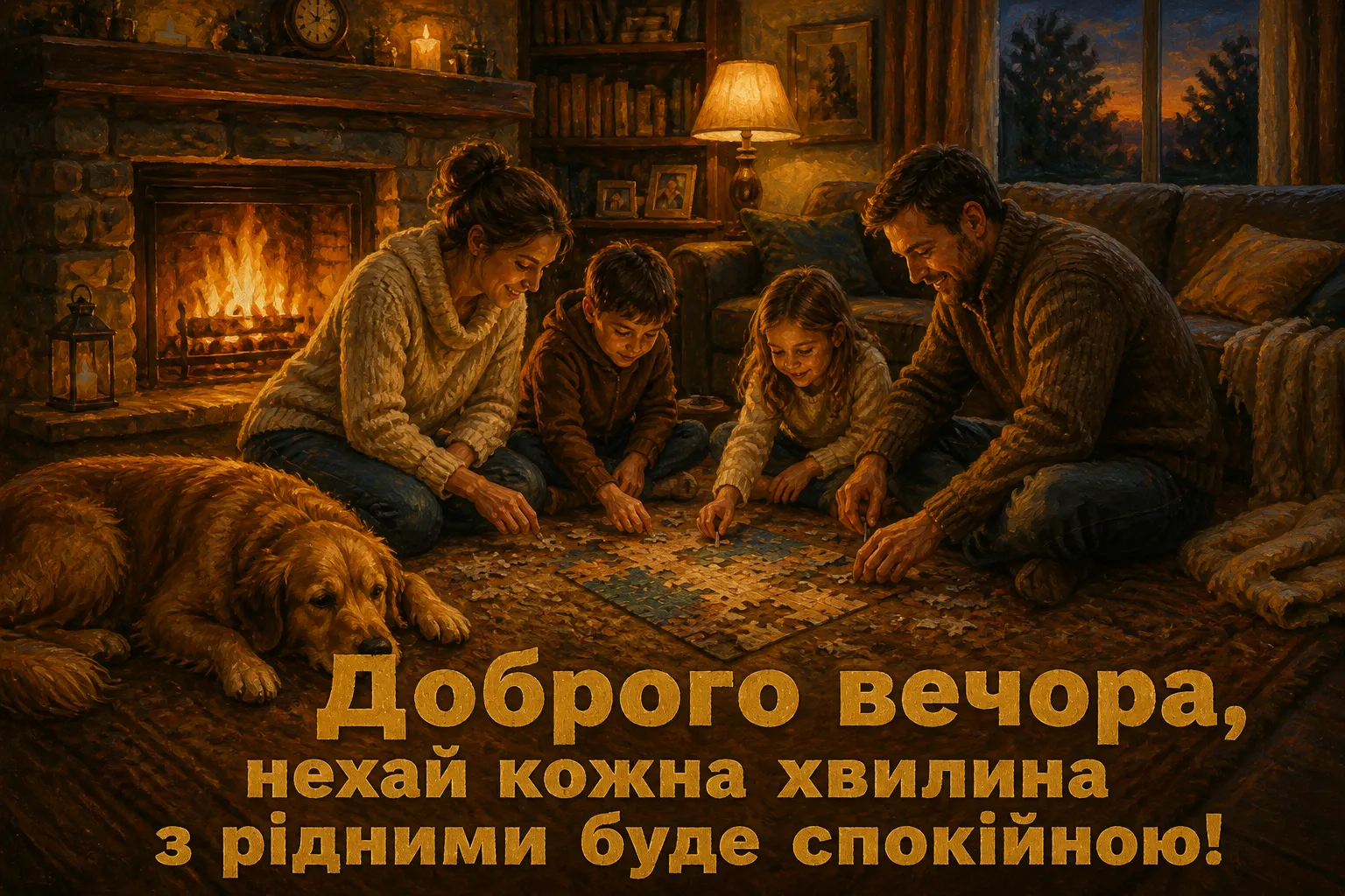 Доброго вечора та гарного відпочинку в колі сім’ї: найкращі картинки та душевні листівки