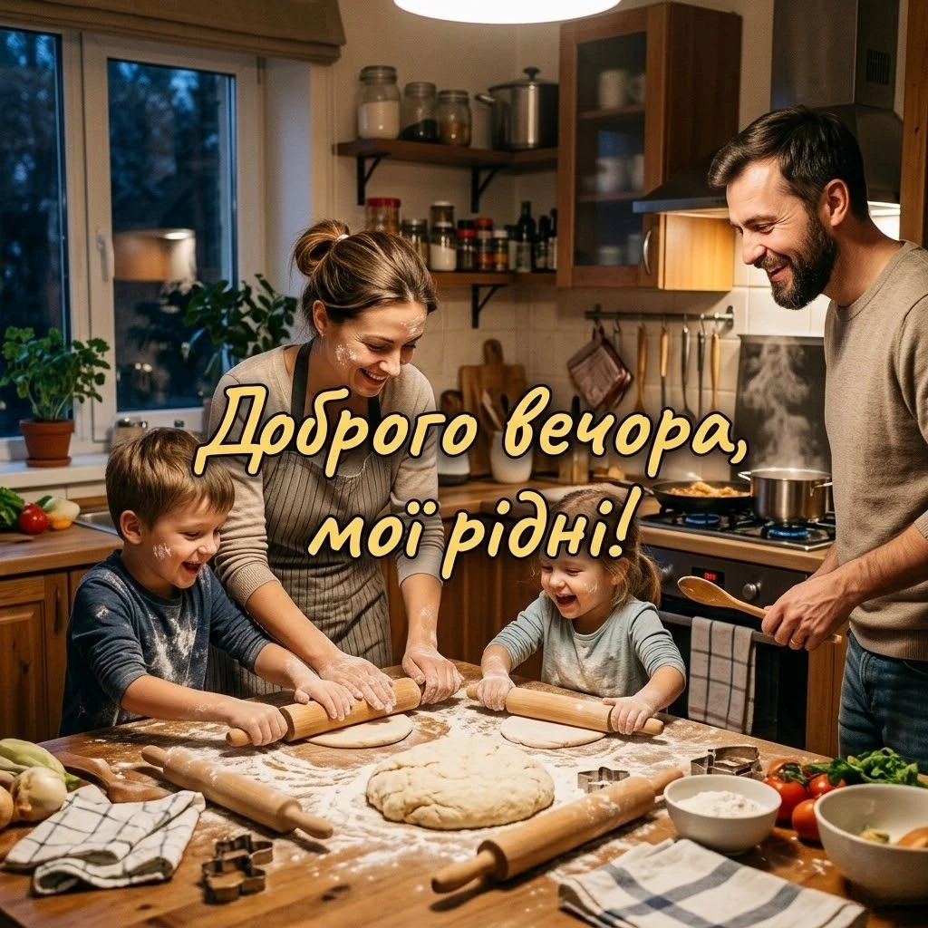Доброго вечора та гарного відпочинку в колі сім’ї: найкращі картинки та душевні листівки