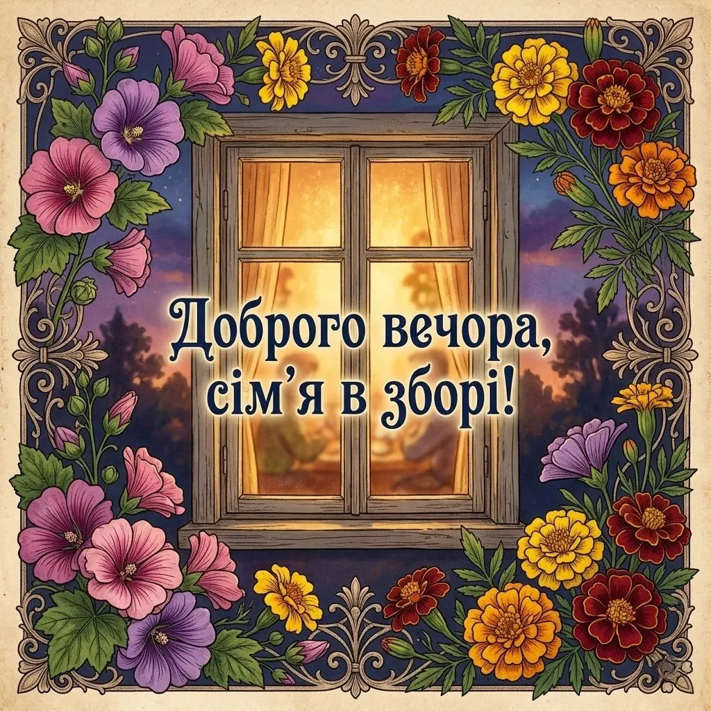 Доброго вечора та гарного відпочинку в колі сім’ї: найкращі картинки та душевні листівки