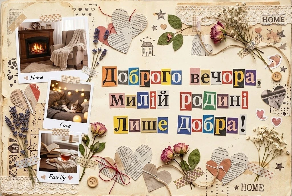 Доброго вечора та гарного відпочинку в колі сім’ї: найкращі картинки та душевні листівки