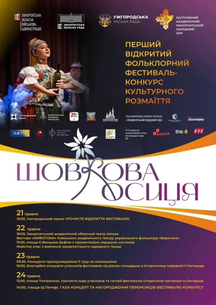 Культурне розмаїття в Ужгороді: стартує масштабний міжнародний фольклорний фестиваль