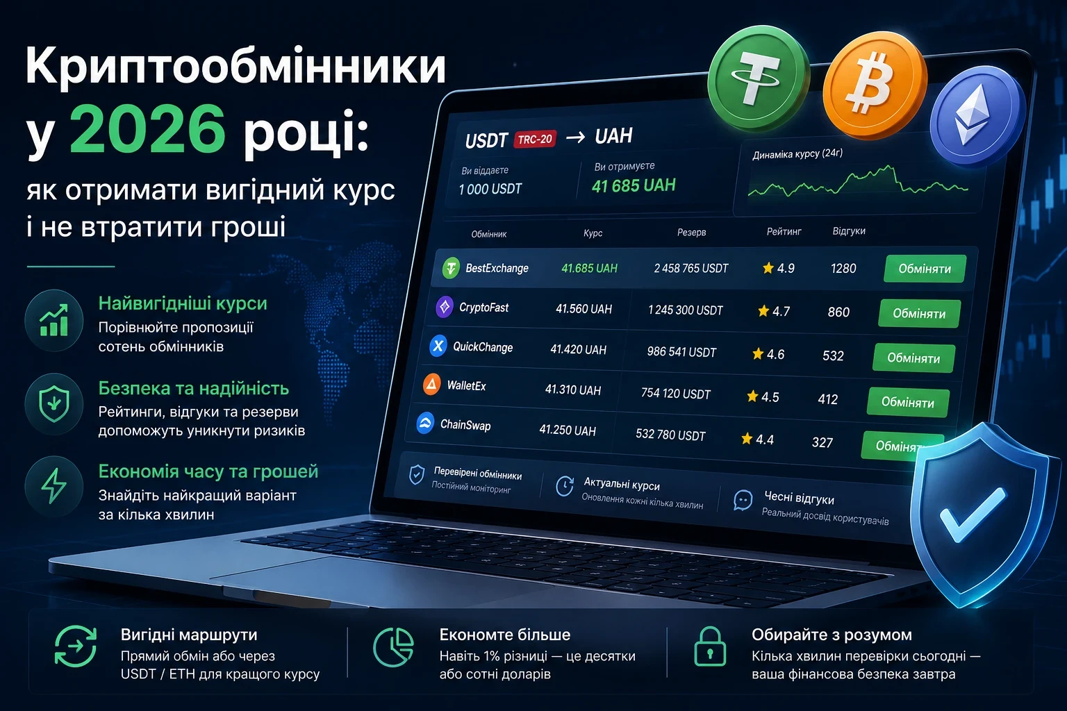 Криптообмінники у 2026 році: як отримати вигідний курс і не втратити гроші
