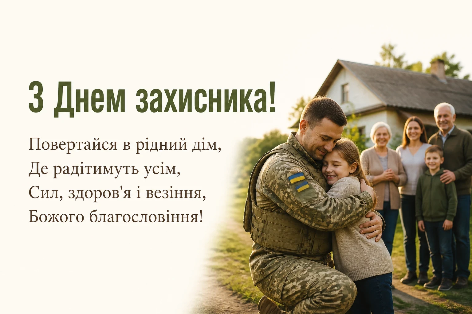 з днем захисника україни: привітання своїми словами