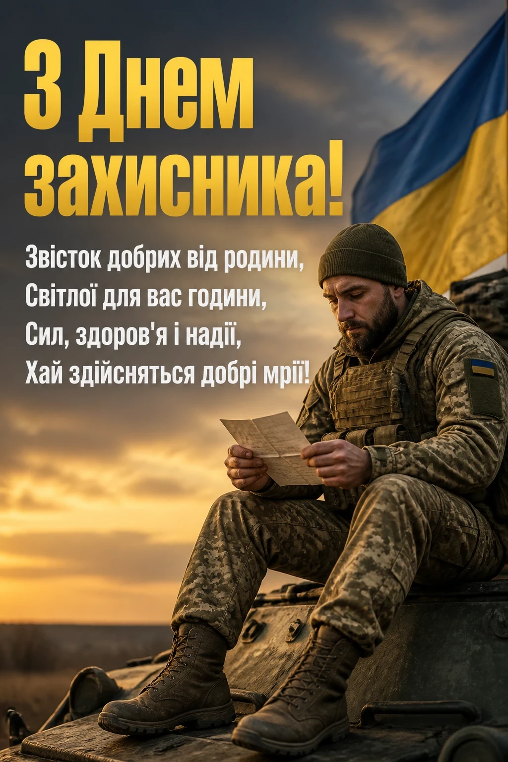 з днем захисника україни: привітання своїми словами