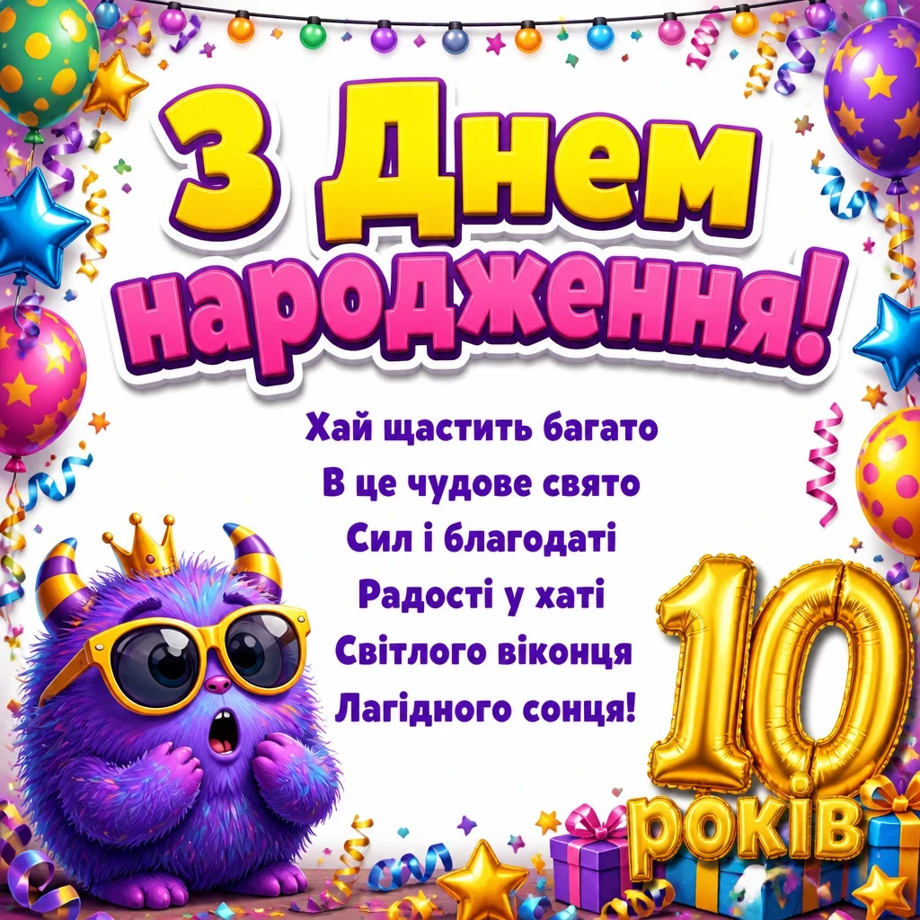 10 років дівчинці привітання 10 років дівчинці привітання