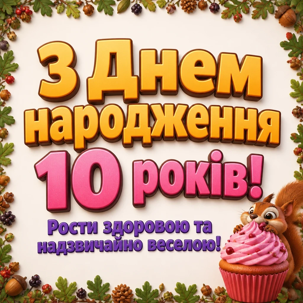10 років дівчинці привітання 10 років дівчинці привітання