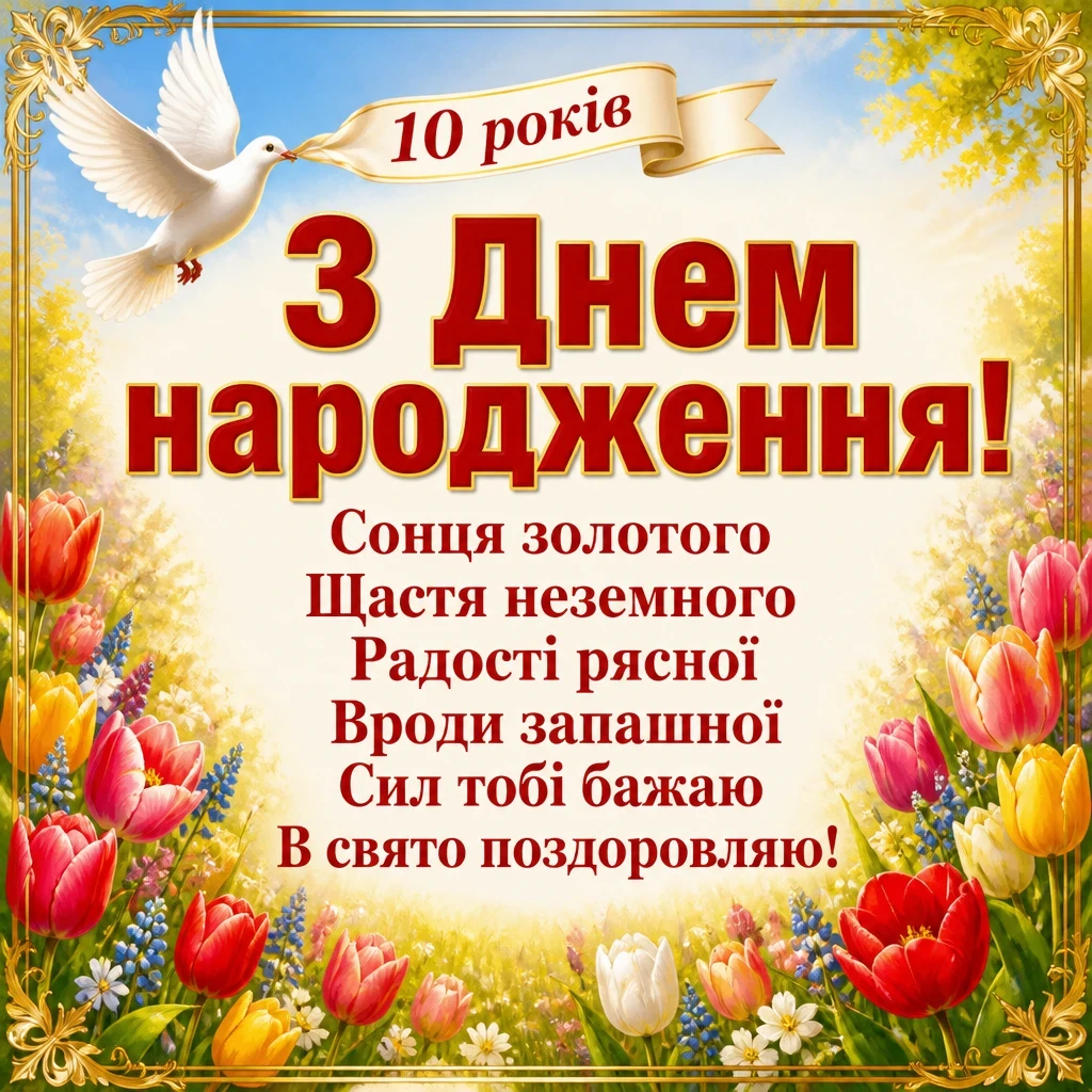 10 років дівчинці привітання 10 років дівчинці привітання