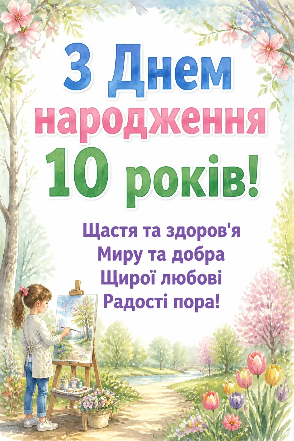 10 років дівчинці привітання 10 років дівчинці привітання
