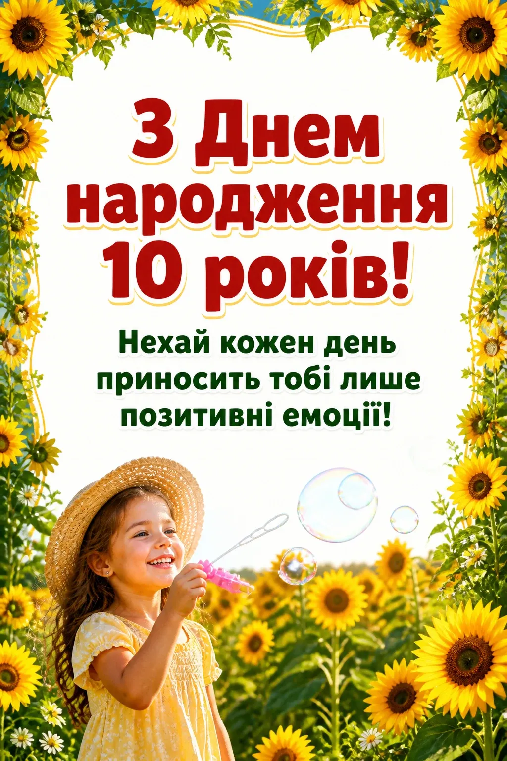 10 років дівчинці привітання 10 років дівчинці привітання